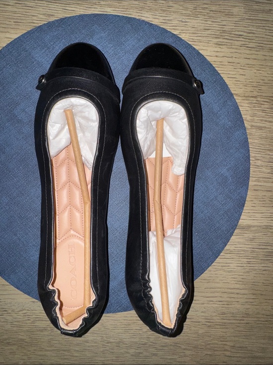 Coach Shoes - New Coach Women's Brandi Ballet Flats- Black Leather